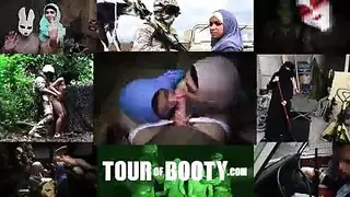 نيك جماعي صريح: فتاة محجبة تحب عدة قضبان